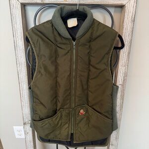 Vintage RefrigiWear Insulated Vest Olive Green USA Made Men’s Small
